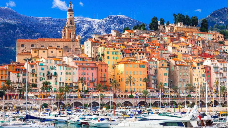 A photo of the town of Menton